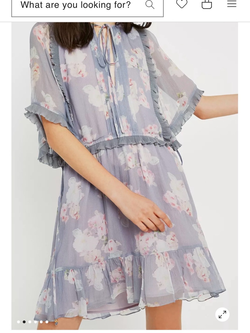 Stevie May Lavender Sheer Floral Blouse with Pink Accents